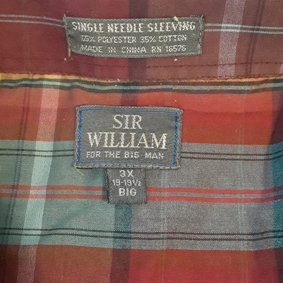 Sir William For Big Boy long sleeve plaid shirt - Picture 3 of 3